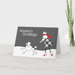 Festividades Cartão de Natal Branco Negro