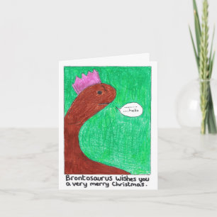 Festividades Cartão de Natal Brontosaurus