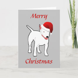 Festividades Cartão de Natal Bull Terrier