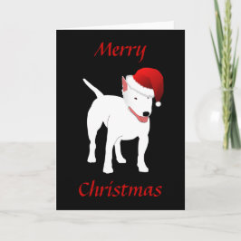 Festividades Cartão de Natal Bull Terrier