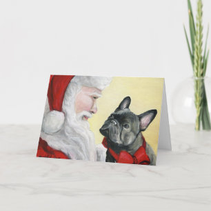 Festividades Cartão de Natal "Bulldog Francês sobre os Papais n