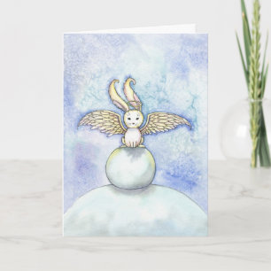 Festividades Cartão de Natal Bunny Angel