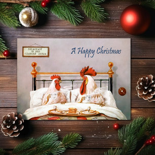 Festividades Cartão de Natal Café da Manhã na Cama Vitoriano