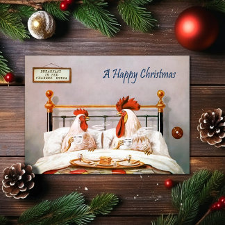 Festividades Cartão de Natal Café da Manhã na Cama Vitoriano