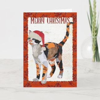 Festividades CARTÃO DE Natal CALICO CAT