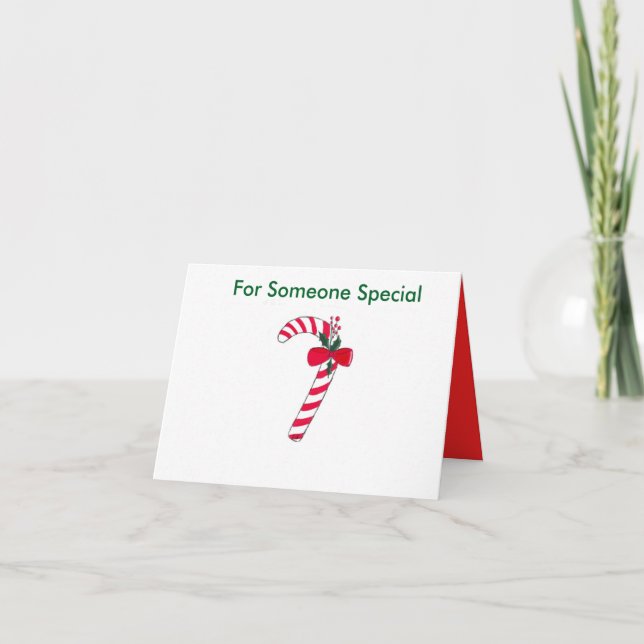 Festividades Cartão de Natal Candy Cane (Frente)