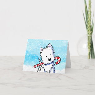 Festividades Cartão de Natal Candy Cane Westie