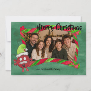 Festividades Cartão de Natal Caprichoso do Papai Noel Monstro