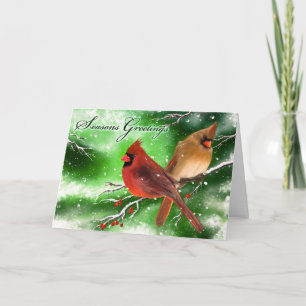 Festividades Cartão de Natal (Cardeal)
