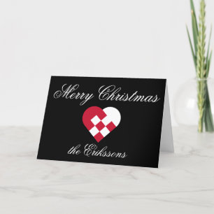 Festividades Cartão de Natal Cardíaco Personalizado Yule