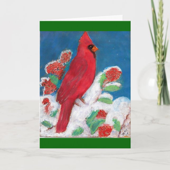 Festividades Cartão de Natal cardinal (Frente)