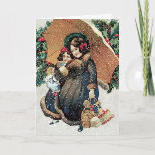 Festividades Cartão de Natal - cartão adorável da filha da m