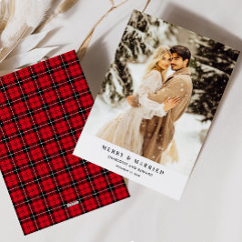 Festividades Cartão de Natal casado e Feliz