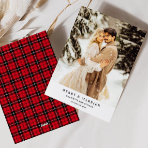 Festividades Cartão de Natal casado e Feliz