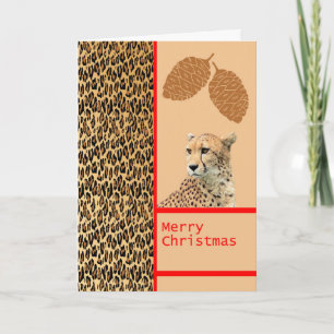 Festividades Cartão de Natal Cheetah Designer