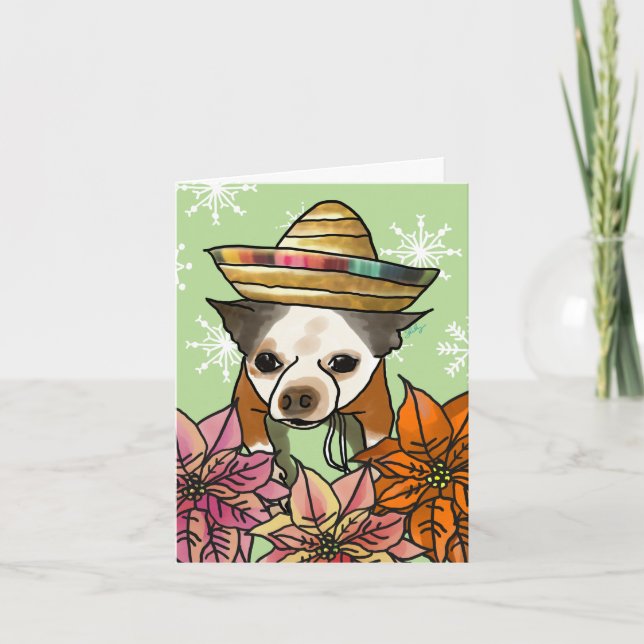 Festividades Cartão de Natal, Chihuahua Mix (Frente)