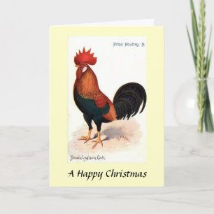 Festividades Cartão de Natal - Choque de Leghorn Castanho