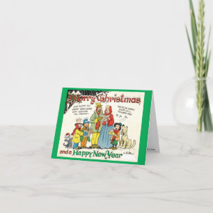 Festividades Cartão de Natal Clássico Al Smith Comic Strip