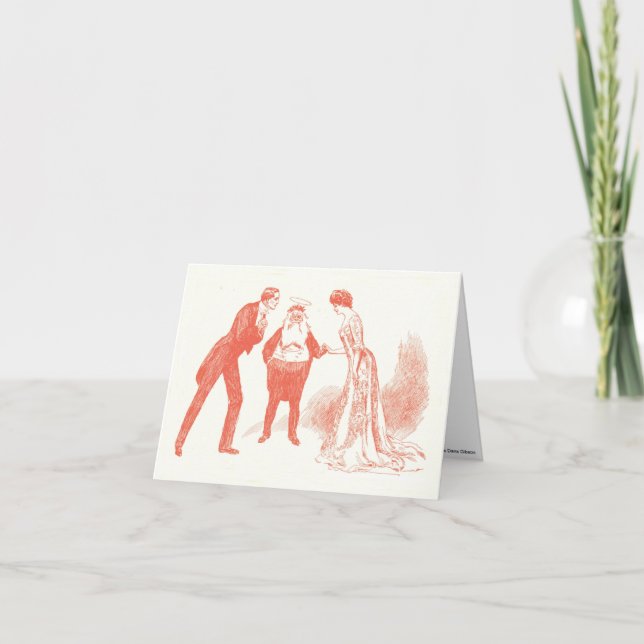 Festividades Cartão de Natal Clássico Charles Dana Gibson (Frente)