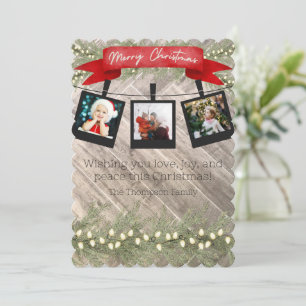 Festividades Cartão de Natal Clássico Personalizado