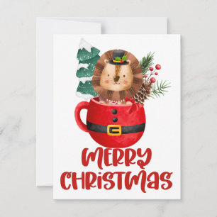 Festividades cartão de Natal clipart de Natal em uma caneca