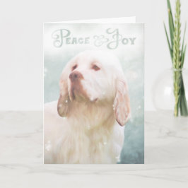 Festividades Cartão de Natal Clumber Spaniel