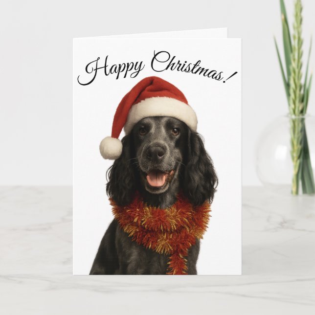 Festividades Cartão de Natal Cocker Spaniel Feliz (Frente)