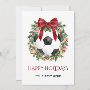 Festividades Cartão de Natal com Armação de Bola de Futebol e L