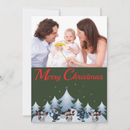 Festividades Cartão de Natal com Bonecos de Neve Dançantes e Re