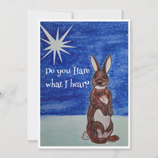Festividades Cartão de Natal com Bunny (Frente)