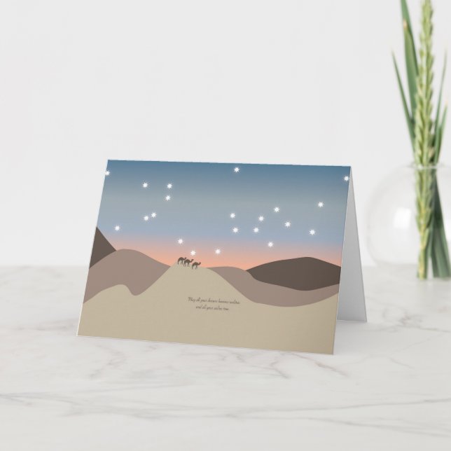 Festividades Cartão de Natal com camelos (Frente)