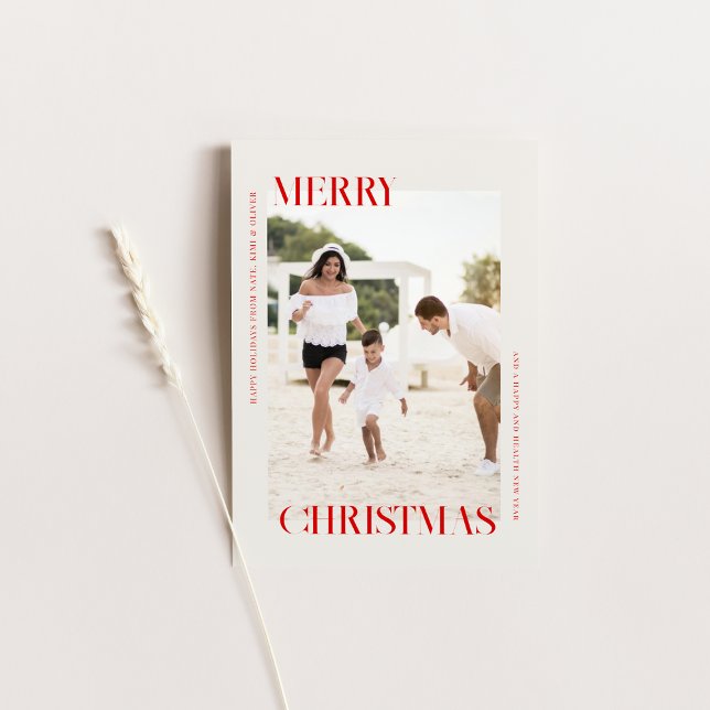 Festividades Cartão de Natal com Foto (Criador carregado)