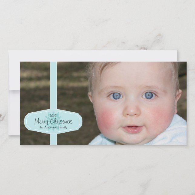 Festividades Cartão de Natal com Foto (Frente)