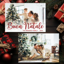 Cartão de Natal com Foto Buon Natale