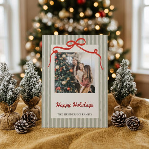 Festividades Cartão de Natal com Foto da Família