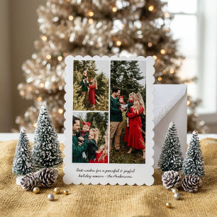 Festividades Cartão de Natal com Foto da Família