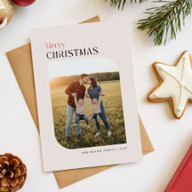 Cartão de Natal com Foto da Família Arch