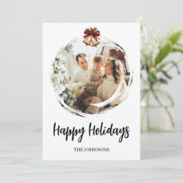 Festividades Cartão de Natal com Foto da Família | Felicidades