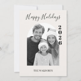 Festividades Cartão de Natal com Foto da Família Moderna | Feli