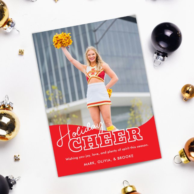 Festividades Cartão de Natal com Foto de Cheerleading de Alegri (Criador carregado)