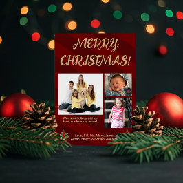 Festividades Cartão de Natal com Foto de Listra Tradicional Ver