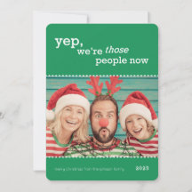 Cartão de Natal com Foto Divertida da Família