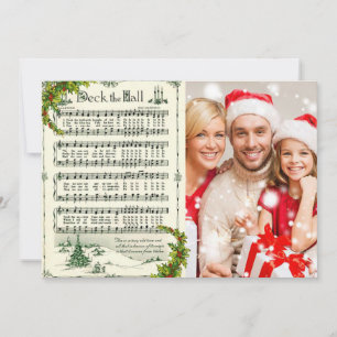 Festividades Cartão de Natal com Foto do Canto de Natal Adorne 