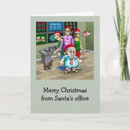 Festividades Cartão de Natal com Foto do Escritório do Papai No