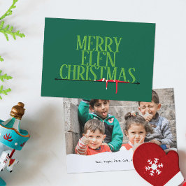 Festividades Cartão de Natal com Foto do Letreiro de Boas-vinda