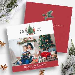 Festividades Cartão de Natal com Foto do Quebra-Nozes