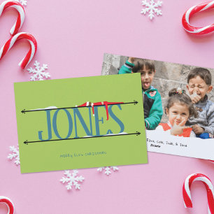 Festividades Cartão de Natal com Foto e Nome de Travessuras de
