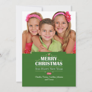 Festividades Cartão de Natal com Foto Feliz Natal