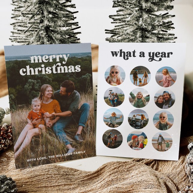 Festividades Cartão de Natal com Fotografias Múltiplas Retroati (Criador carregado)
