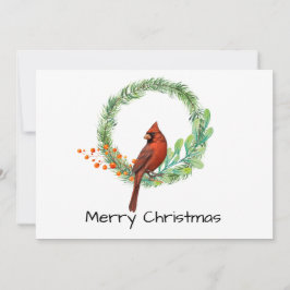 Festividades Cartão de Natal com Grinalda Cardinal